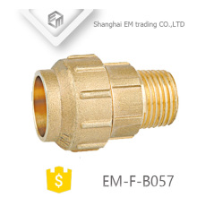 EM-F-B057 brass male thread and Single compression joint spain pipe fitting